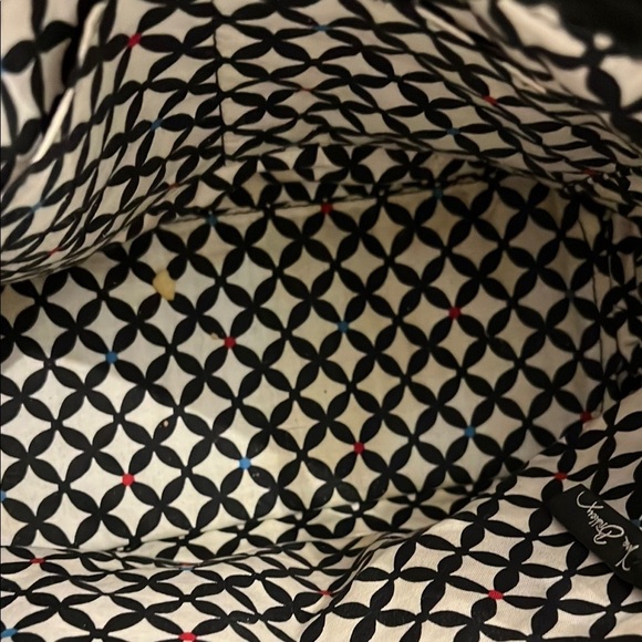 Vera Bradley Handbag and Change Purse Black and Red Patterned Shoulder Bag - Picture 9 of 10